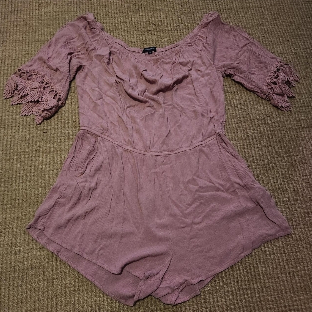 Ambiance Dusty Pink Off-Shoulder Romper